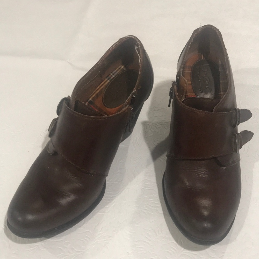 BOC Brown Leather booties, 6.5